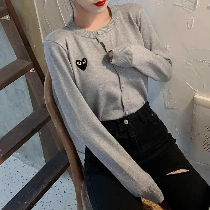Women's White Embroidered Knit Cardigan Long Sleeve Winter Top - Image 6
