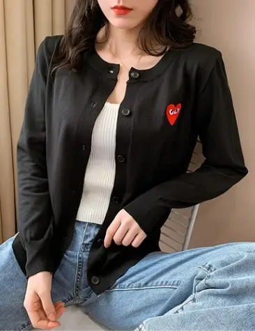 Women's White Embroidered Knit Cardigan Long Sleeve Winter Top - Image 3