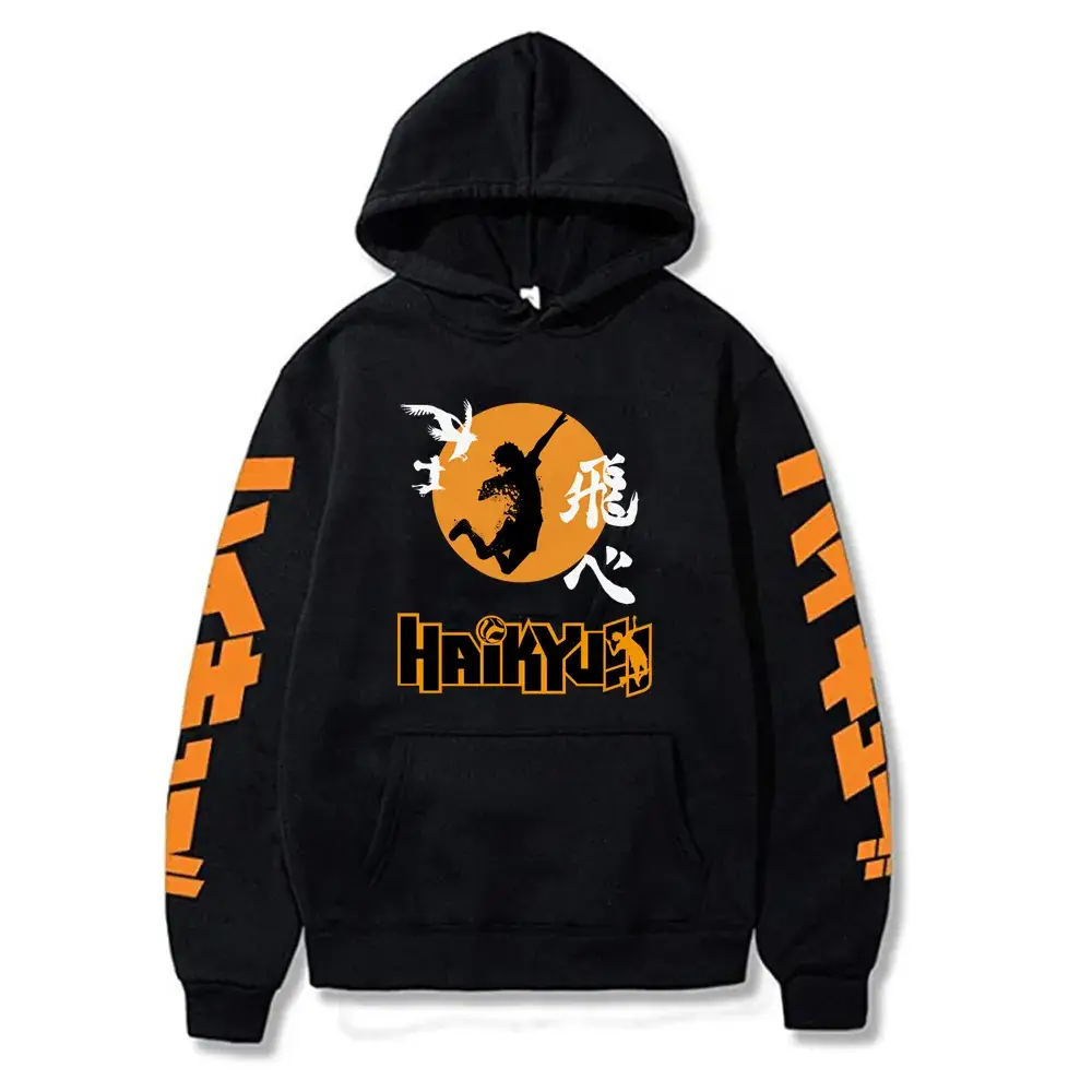 Red Haikyuu Hoodie for Boys Anime Design - Image 11