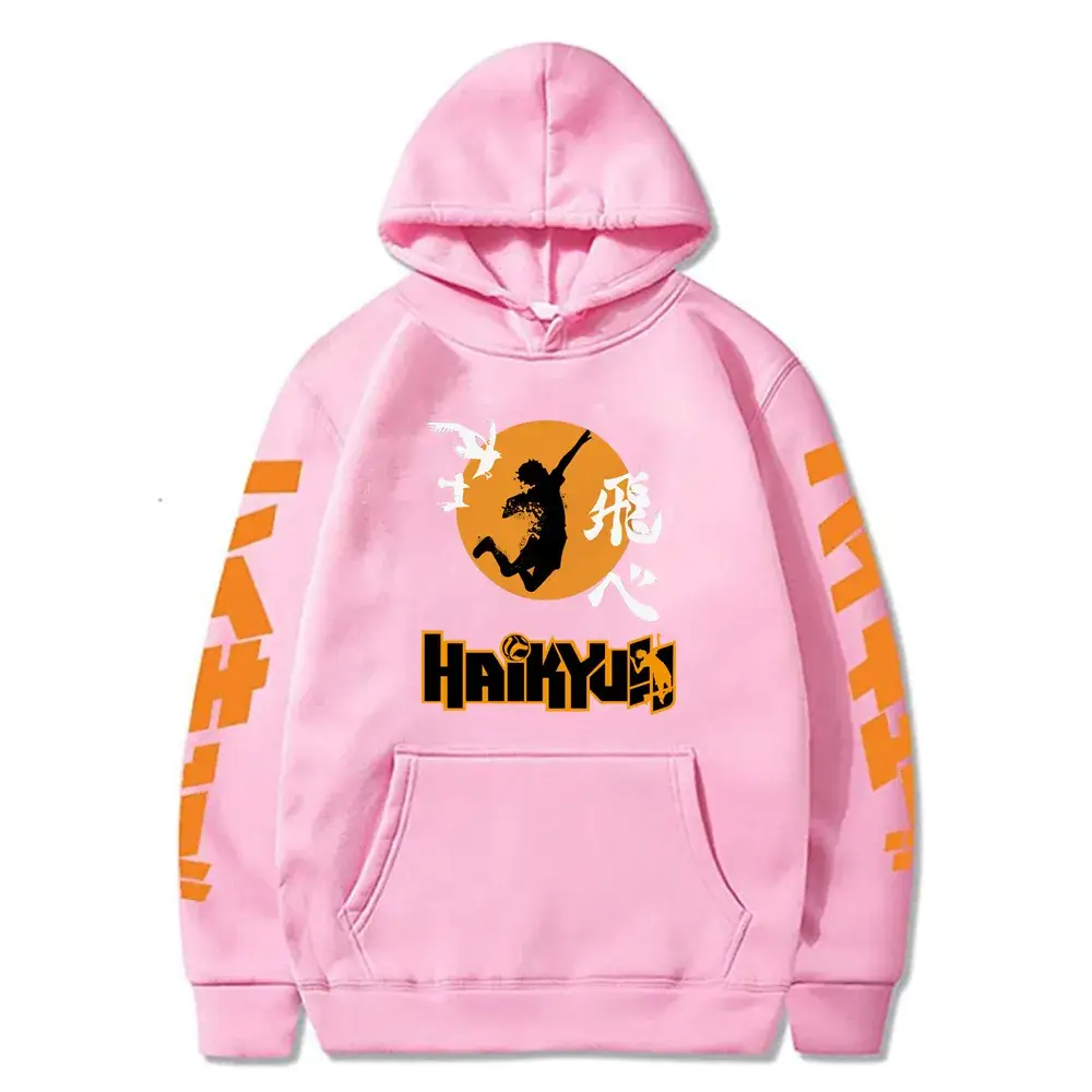 Red Haikyuu Hoodie for Boys Anime Design - Image 12
