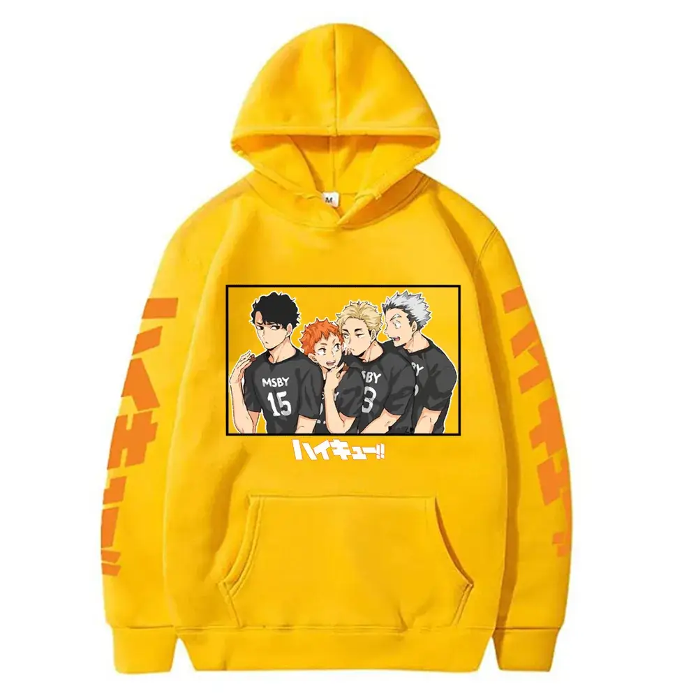 Red Haikyuu Hoodie for Boys Anime Design - Image 2