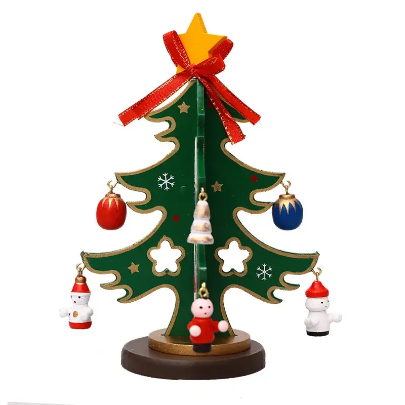 Wooden Christmas Tree Decorative Props Set - Image 7