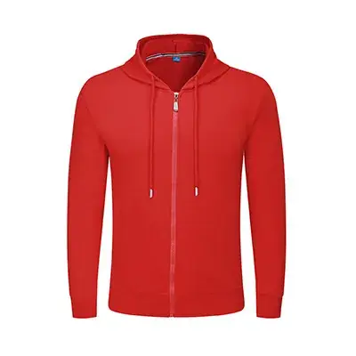 Pink Full-Zip Hooded Sweatshirt for Men Women - Image 3
