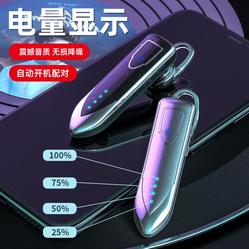 Me-3 Business 5.0 Bluetooth Headset Ultra Long Standby Power Display Touch Hd Call Cross-Border Hot Model - Image 10