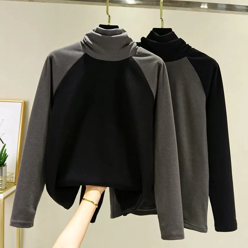 2020 Women's Winter Fleece Sweater Grey Black Large - Image 5
