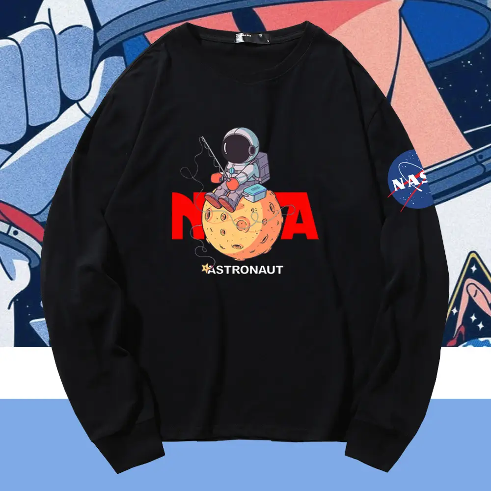 NASA Astronaut Men Women Long Sleeve T-Shirt Black - Image 11