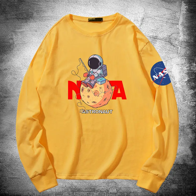 NASA Astronaut Men Women Long Sleeve T-Shirt Black - Image 12