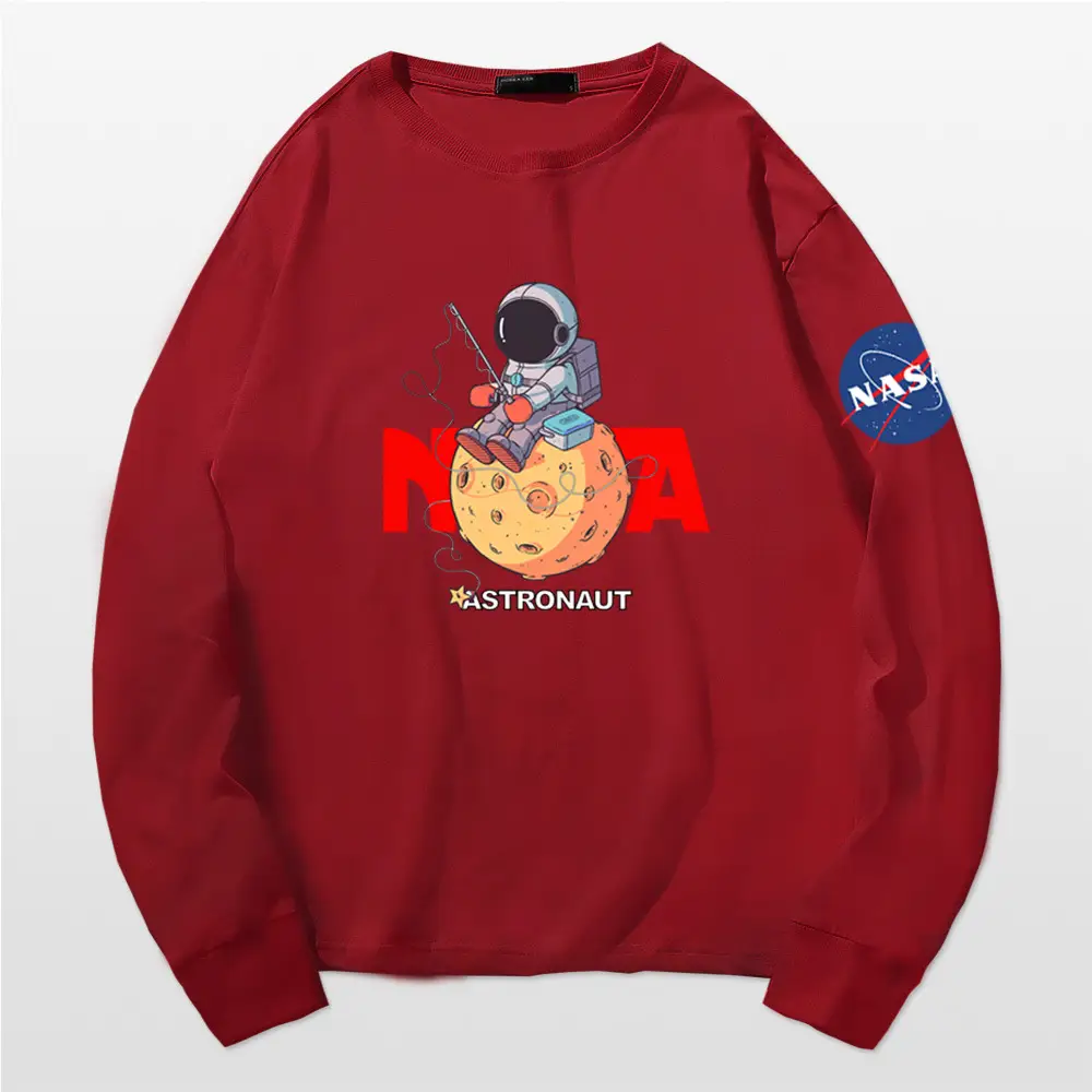 NASA Astronaut Men Women Long Sleeve T-Shirt Black - Image 4