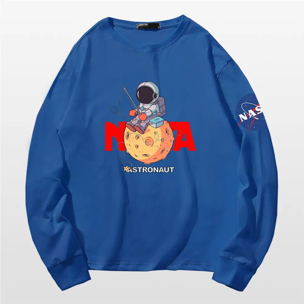 NASA Astronaut Men Women Long Sleeve T-Shirt Black - Image 5