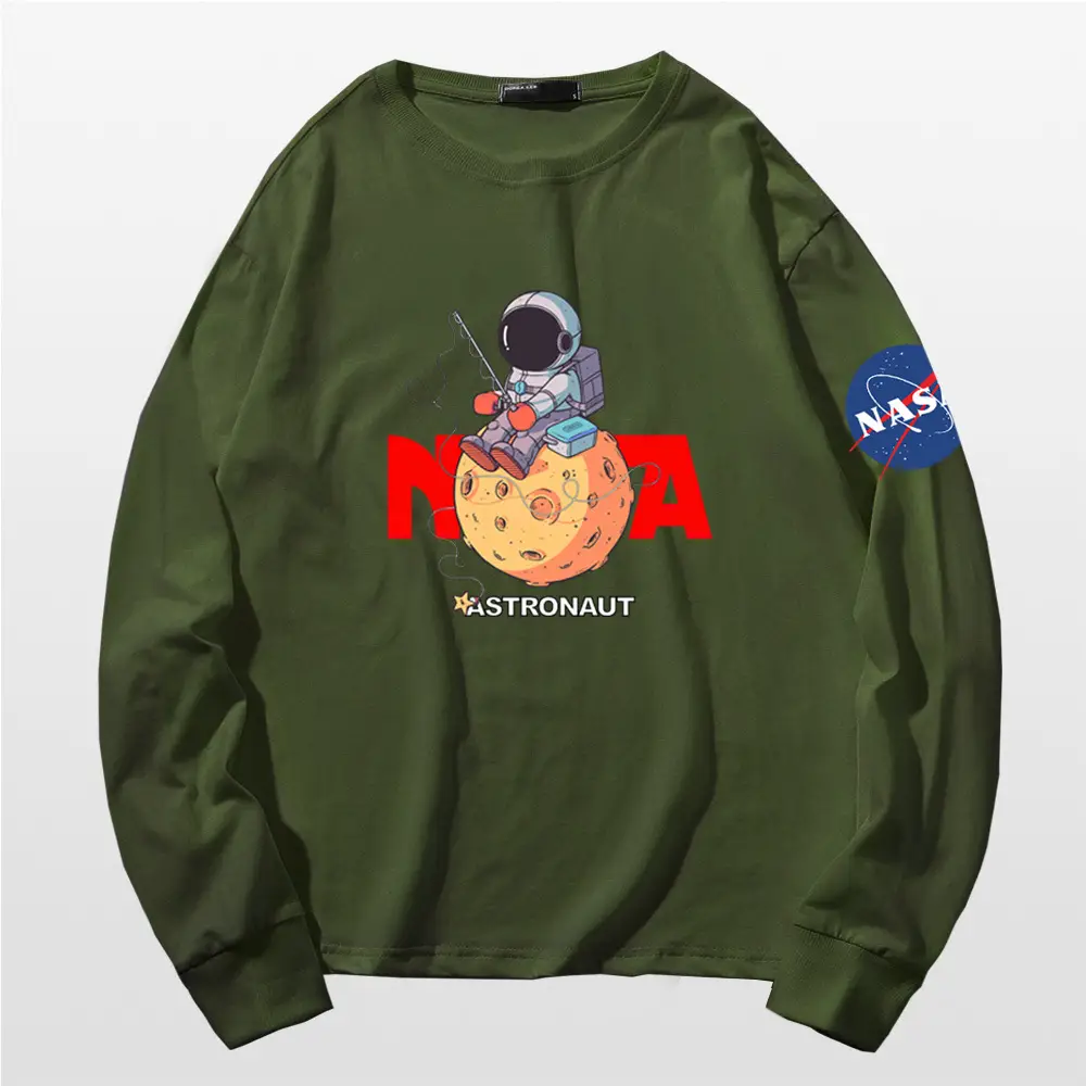 NASA Astronaut Men Women Long Sleeve T-Shirt Black - Image 6
