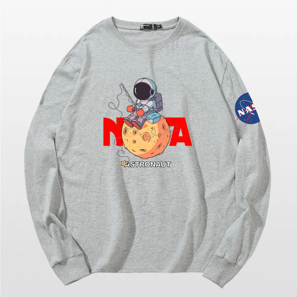 NASA Astronaut Men Women Long Sleeve T-Shirt Black - Image 7