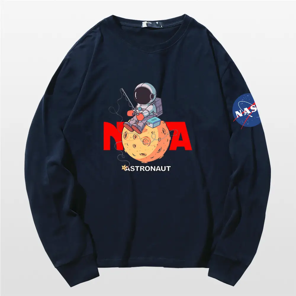 NASA Astronaut Men Women Long Sleeve T-Shirt Black - Image 9