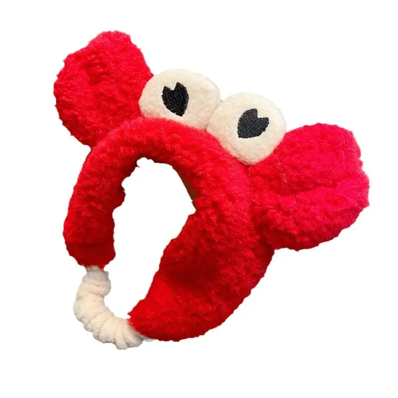 Plush Crab Hair Band with Cute Face Design for Women - Image 8