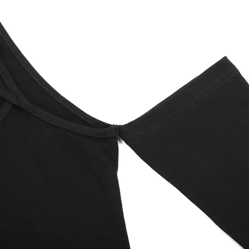 Black Hollow-Out High-Slit Jumpsuit for Women — feature 13
