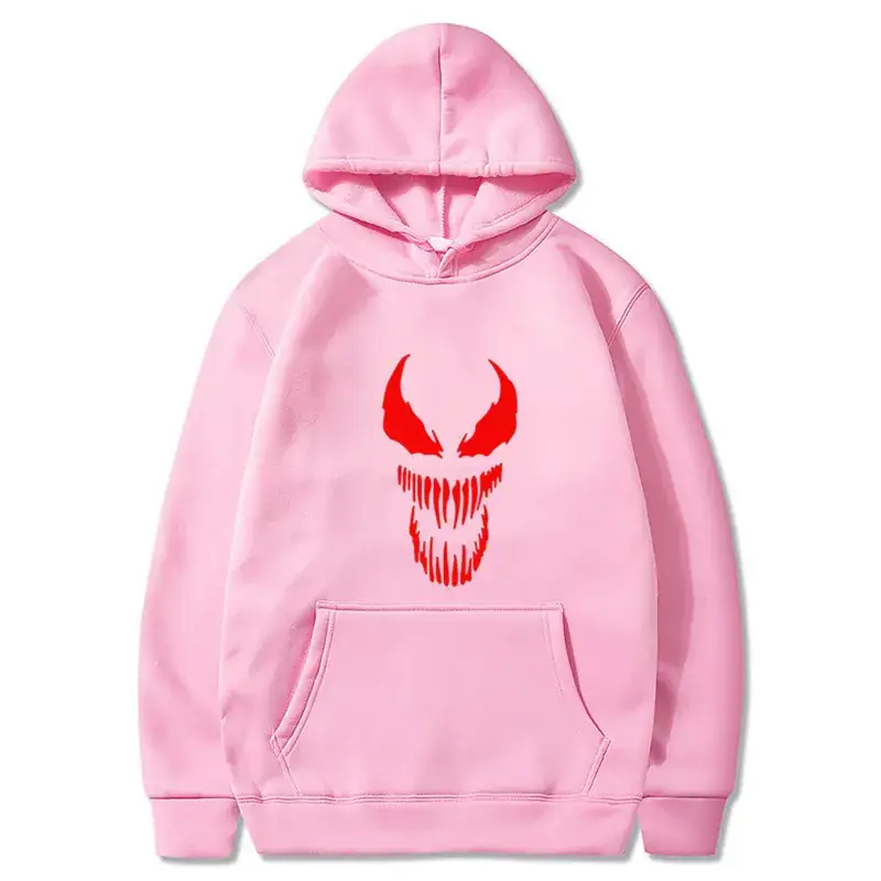Men's Pink Venom Hoodie with Logo