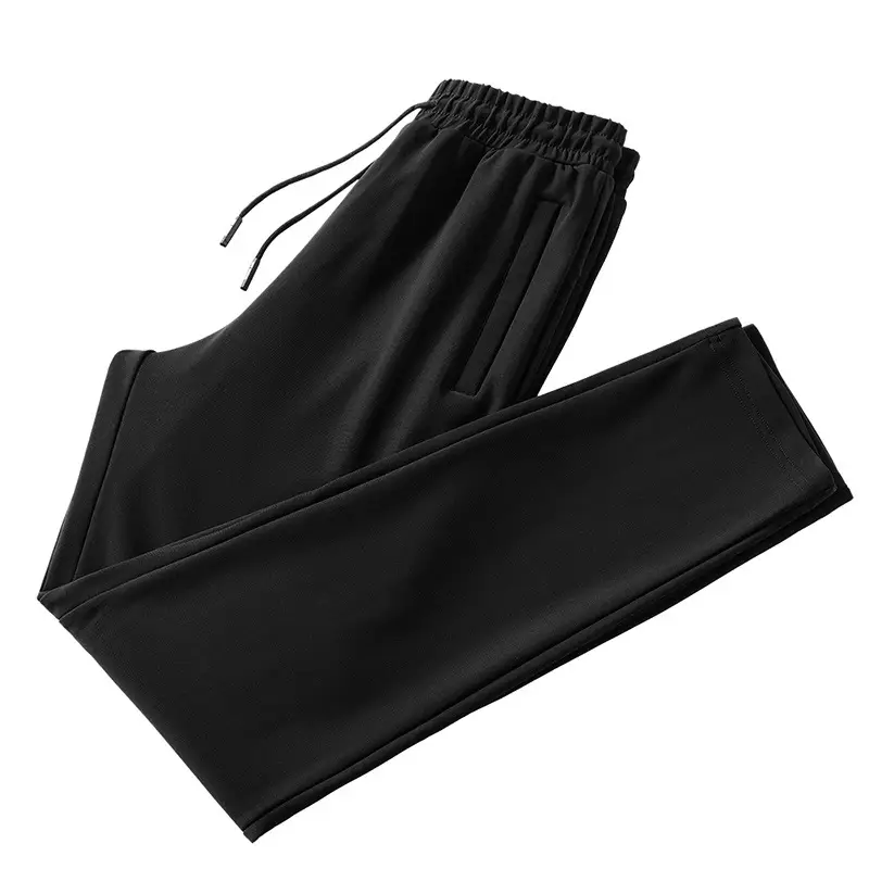 2020 Winter Fleece Lined Men's Black Sweatpants - Image 7