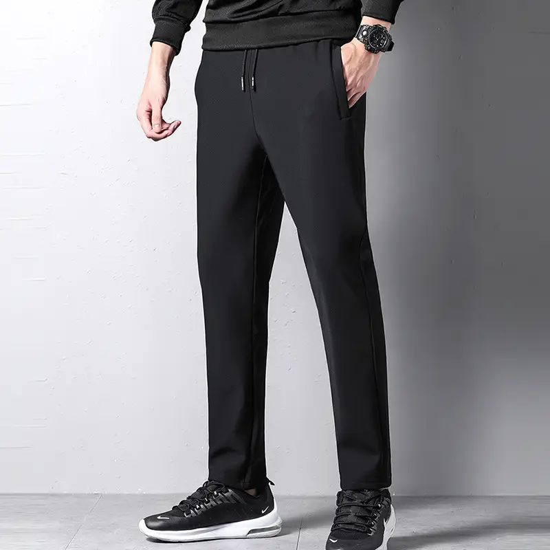 2020 Winter Fleece Lined Men's Black Sweatpants - Image 2