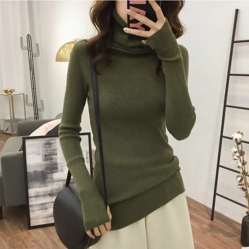 Long Sleeve Thumb Knit Sweater with Backing Pile Collar