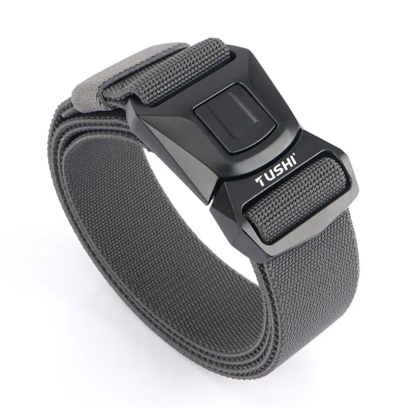 Men's Quick Release Elastic Belt Olive Green - Image 5