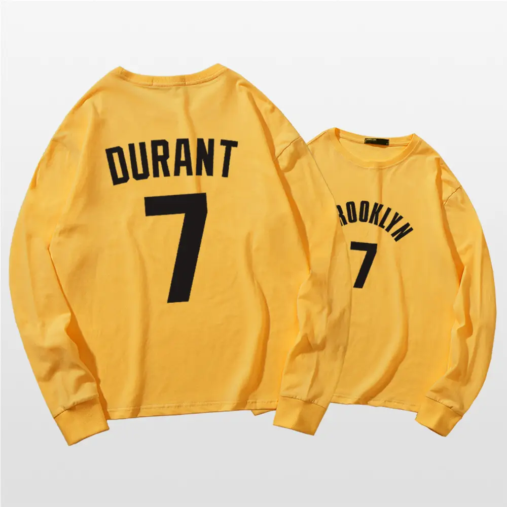 Men's Yellow Sweatshirt Set with "DURANT" & "ROOMIY" Numbers 7 - Image 3