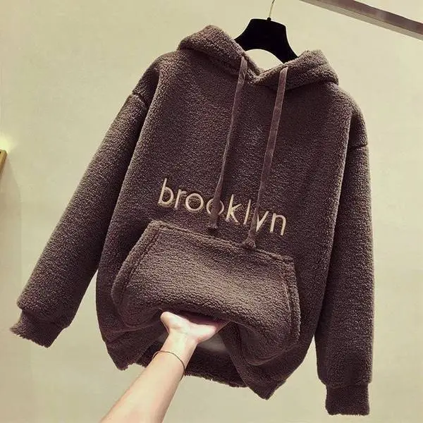Women's 2025 Wool Hoodie Purple Fleece Lining - Image 5