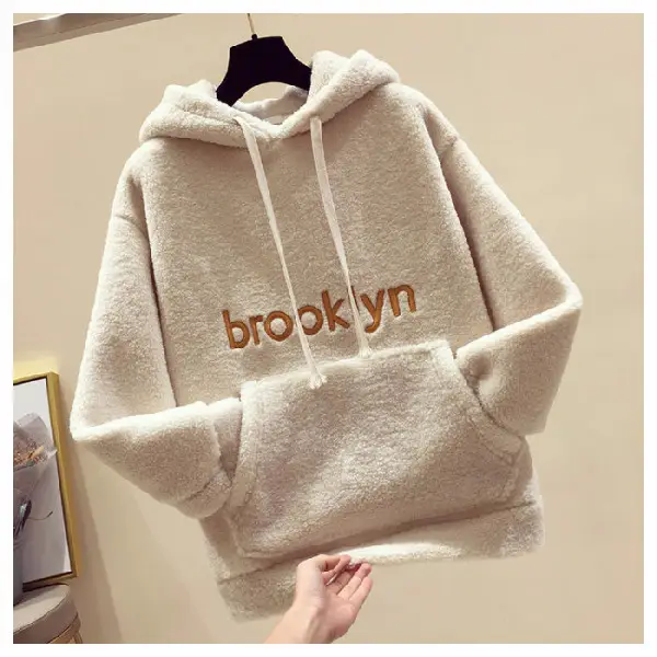 Women's 2025 Wool Hoodie Purple Fleece Lining - Image 7