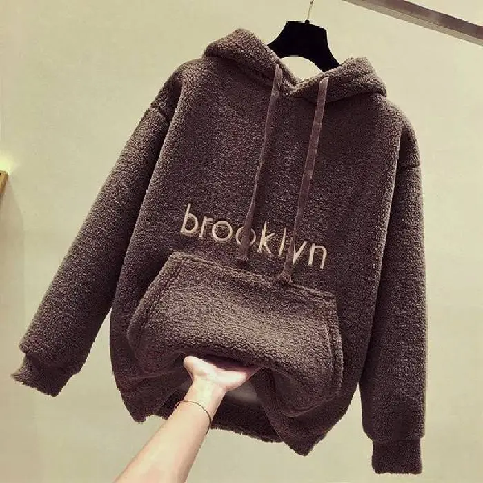 Women's 2025 Wool Hoodie Purple Fleece Lining - Image 2