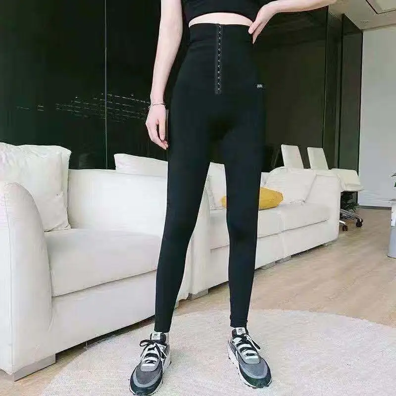 Waist-Shaping Yoga Hip-Lifting Pants Black - Image 3