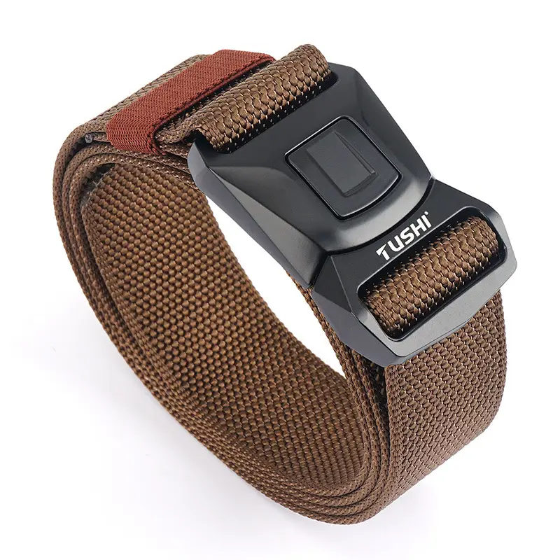 Red Quick-Drying Nylon Trouser Belt for Men - Image 8