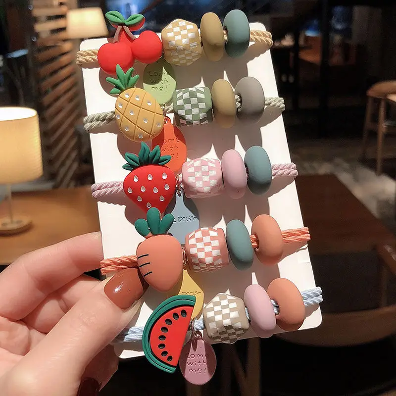Cute Fruit Head Rope for Women Girls Hair Ring - Image 7