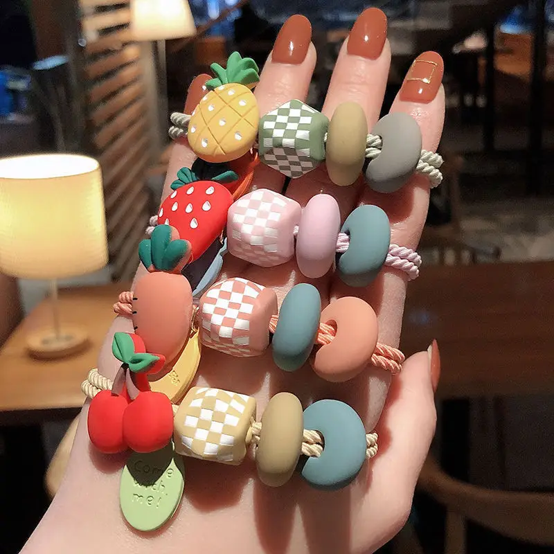 Cute Fruit Head Rope for Women Girls Hair Ring - Image 8