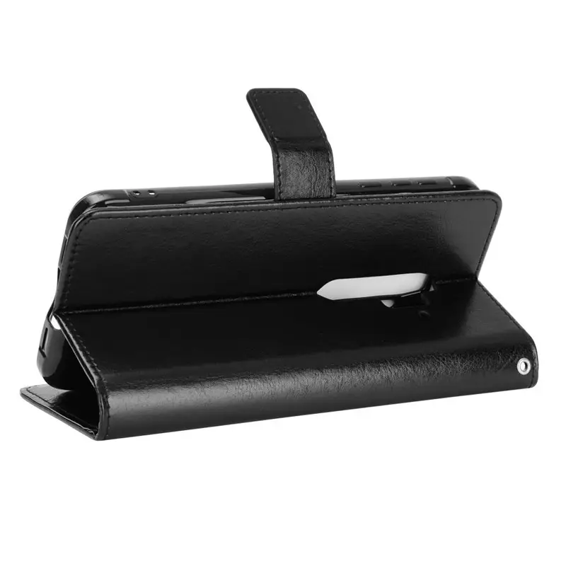 Lingdu Black Leather Flip Phone Case with Card Slots - Image 8