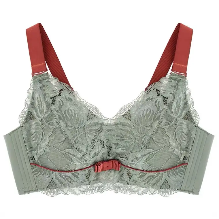 Natural Latex Push Up Bra Adjustable Full Cup Wireless Underwear - Image 10