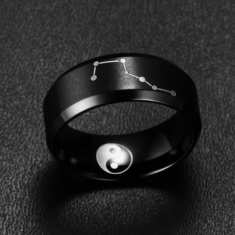 Men's Laser Dipper Titanium Steel Ring Small - Image 2
