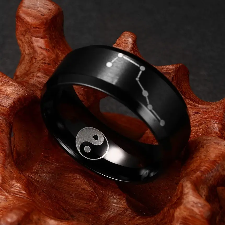 Men's Laser Dipper Titanium Steel Ring Small - Image 4