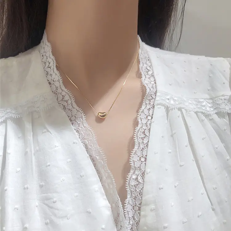 Xiyu Titanium Necklace Acacia Bean Pendant - Image 6