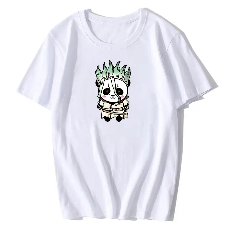 Dr.STONE STONE Anime T-Shirt Black Short Sleeve - Image 2