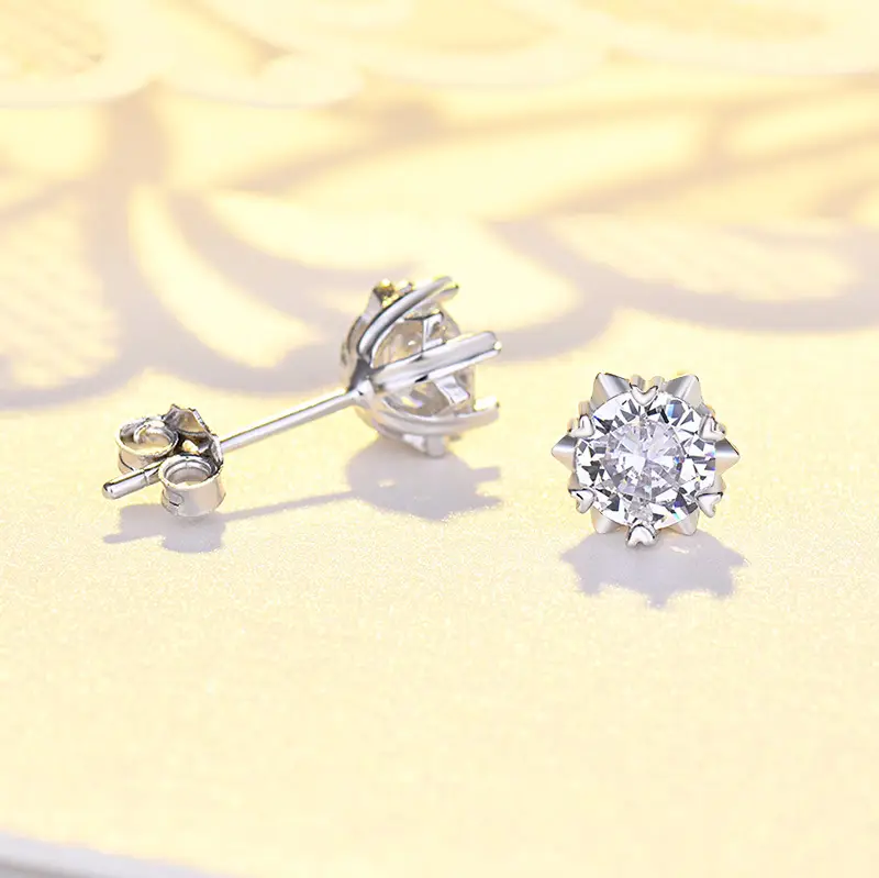 Korean Style Snowflake Earrings for Women - Image 2