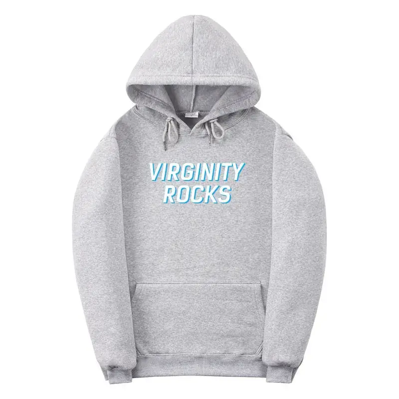 Red Virginity Rocks Hooded Fleece Sweatshirt Unisex