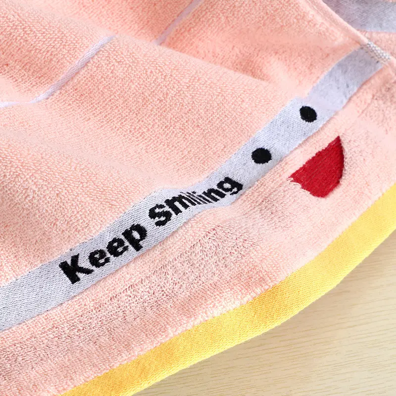 Cotton Baby Hand Towel Set with Smile Design