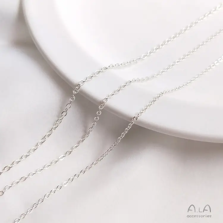 Korean Copper S925 Silver Necklace O-Chain Cross Design — feature 5