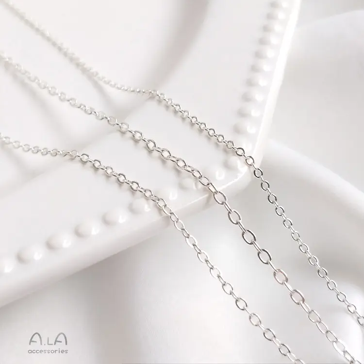 Korean Copper S925 Silver Necklace O-Chain Cross Design — feature 7