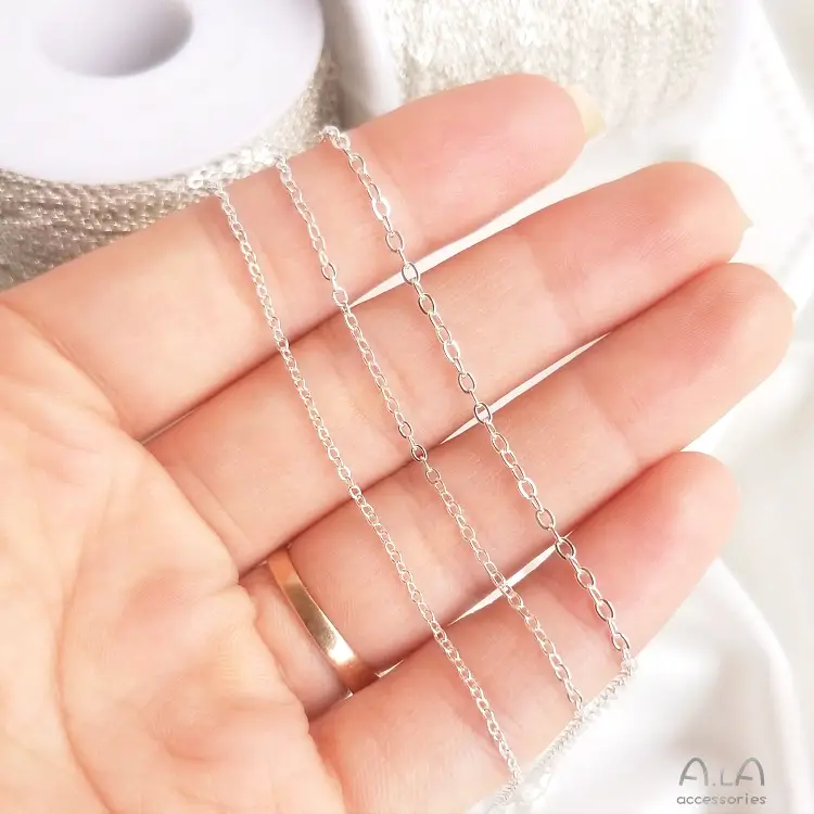 Korean Copper S925 Silver Necklace O-Chain Cross Design — feature 8