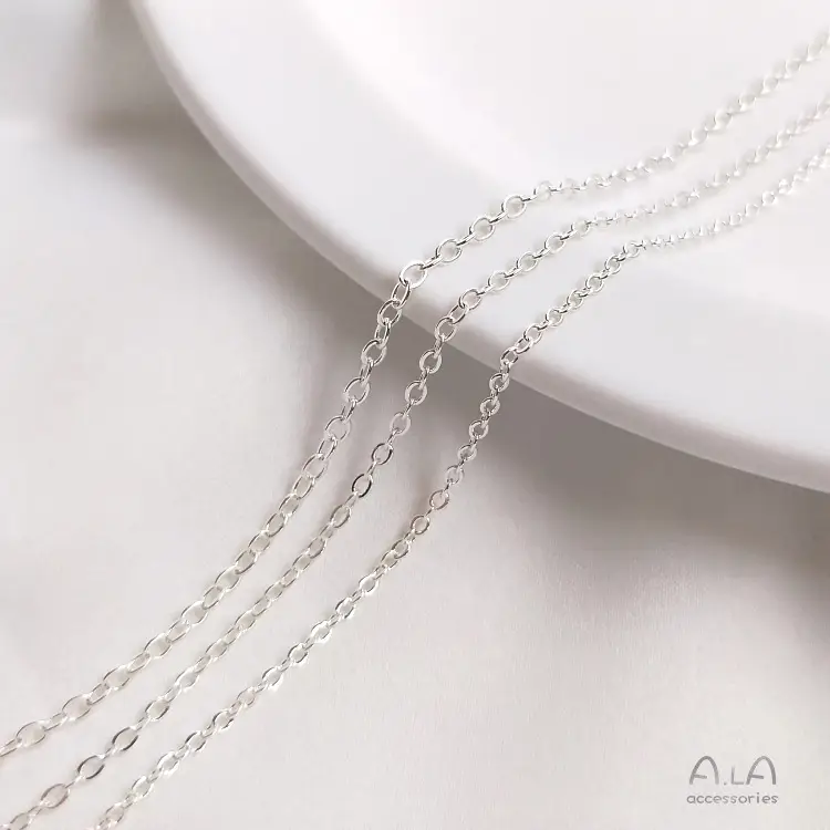 Korean Copper S925 Silver Necklace O-Chain Cross Design — feature 9