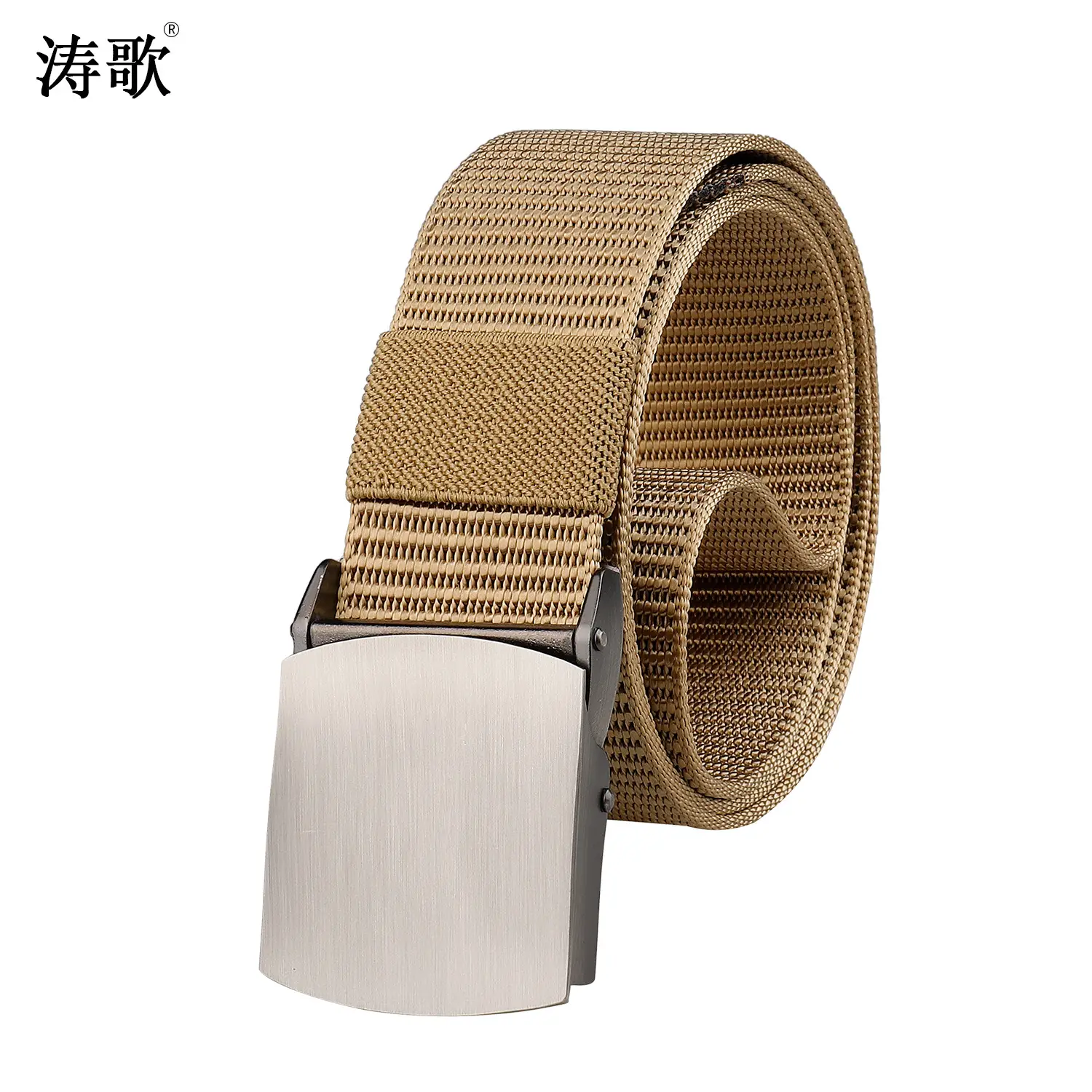 3.8cm Smooth Alloy Buckle Tactical Belt with No Hole Automatic Buckle - Image 2