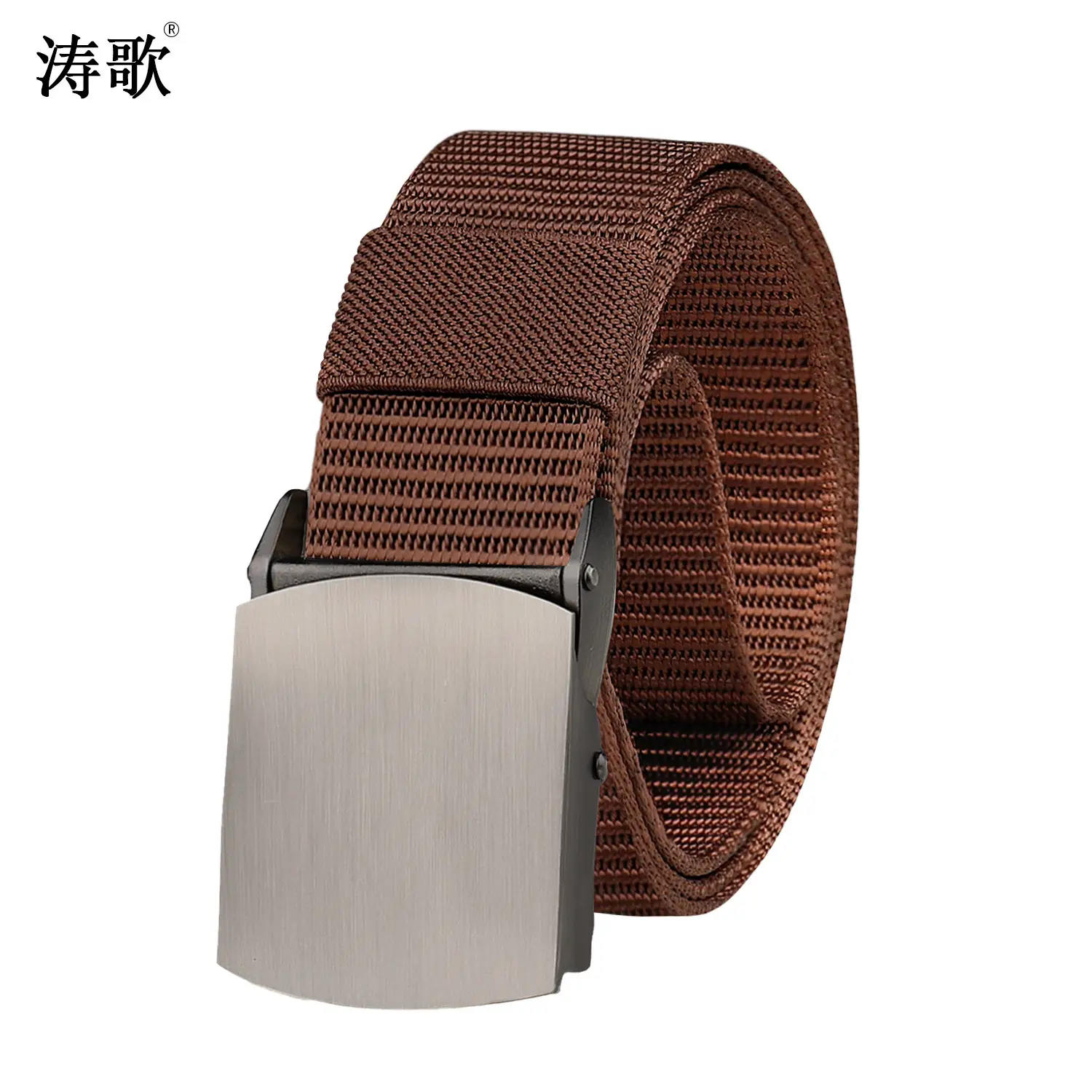 3.8cm Smooth Alloy Buckle Tactical Belt with No Hole Automatic Buckle - Image 6