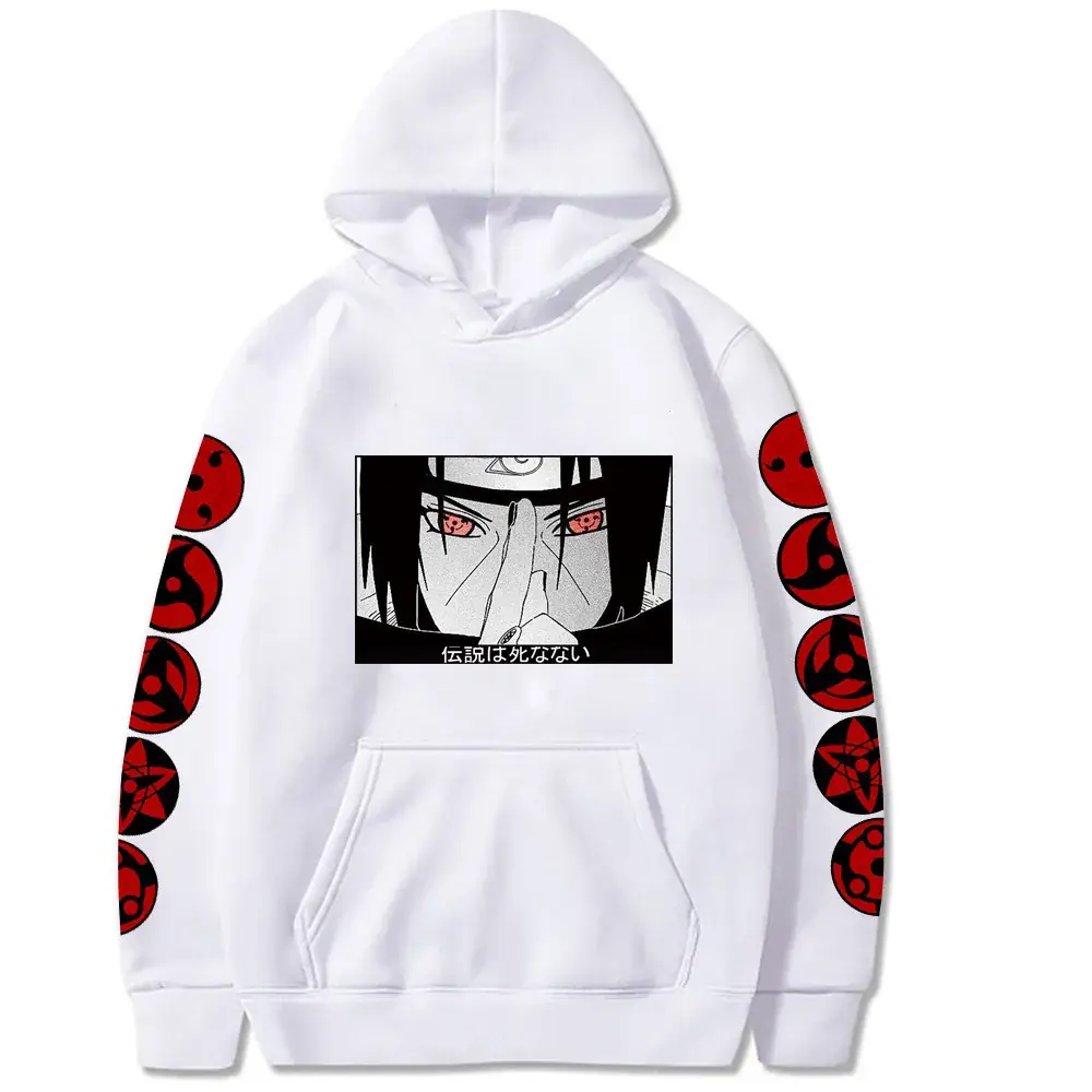 Naruto Sasuke Red Hoodie Plus Size Fleece - Image 7
