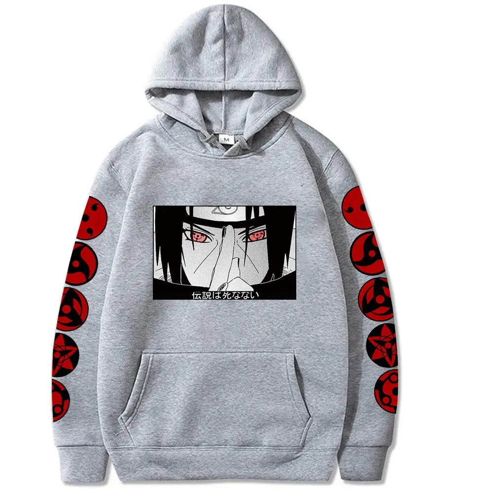 Naruto Sasuke Red Hoodie Plus Size Fleece - Image 10