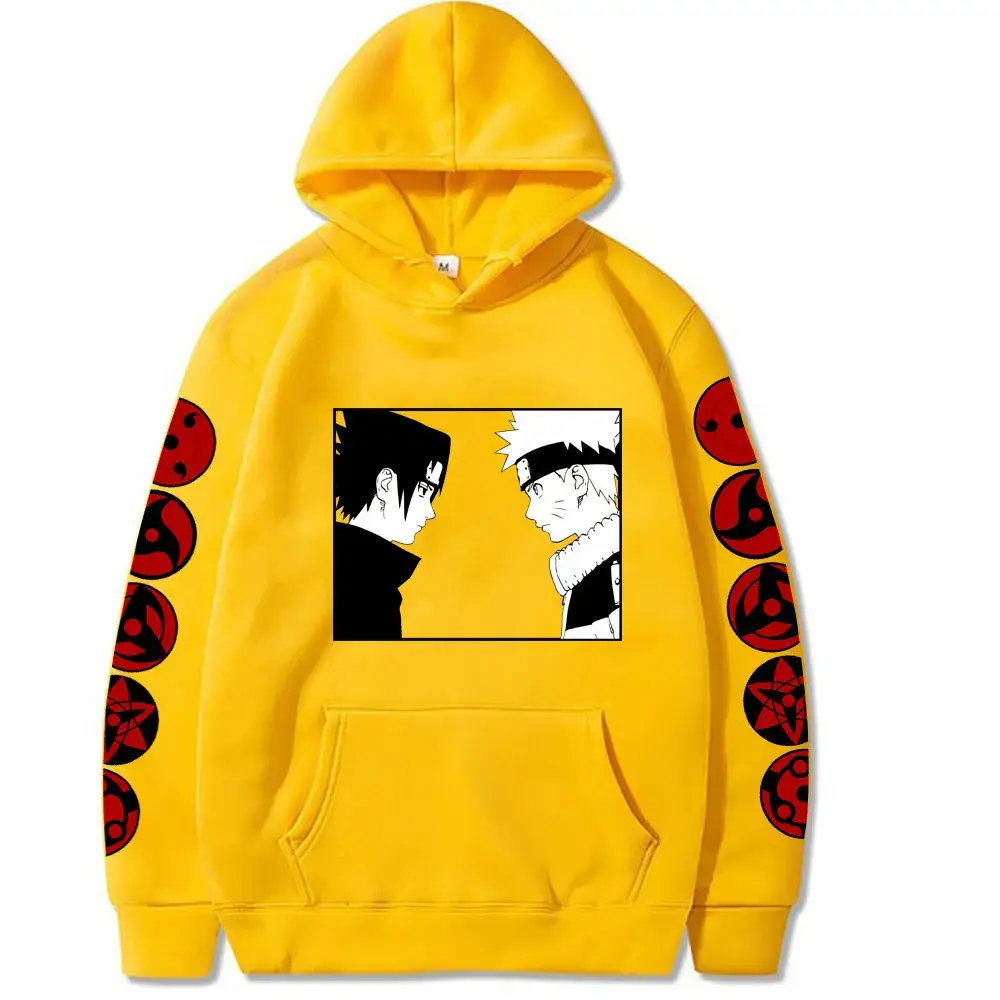 Naruto Sasuke Red Hoodie Plus Size Fleece - Image 2