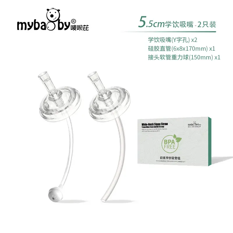 White Plastic Bottle Change Cup Straw Suction 2 Pack - Image 4